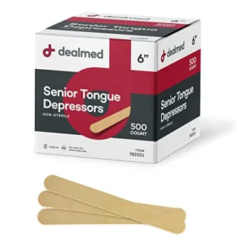 Dealmed 6" Senior Tongue Depressors - 500 Count for Crafts and More
