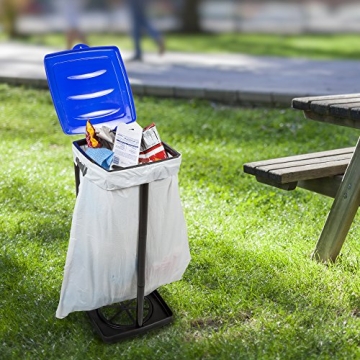 Wakeman Portable Trash Bag Holder for Indoor Outdoor Use