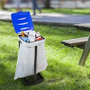 Wakeman Portable Trash Bag Holder for Indoor Outdoor Use