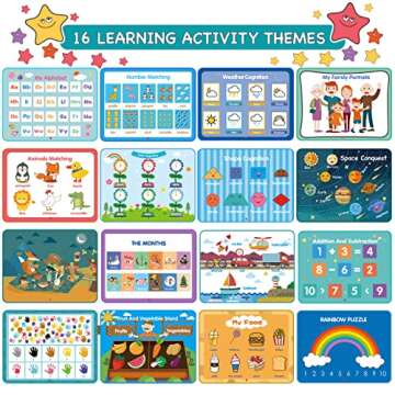 ECOFANTASY Montessori Toddler Busy Book - New 32 Themes Montessori Toys & Dry Erase Board for Toddlers - My Preschool Kindergarten Learning Activities - Quiet Activity Book for Kids Ages 3 4 5 6 7 8