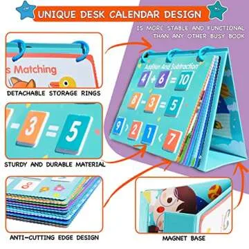 ECOFANTASY Montessori Toddler Busy Book - New 32 Themes Montessori Toys & Dry Erase Board for Toddlers - My Preschool Kindergarten Learning Activities - Quiet Activity Book for Kids Ages 3 4 5 6 7 8