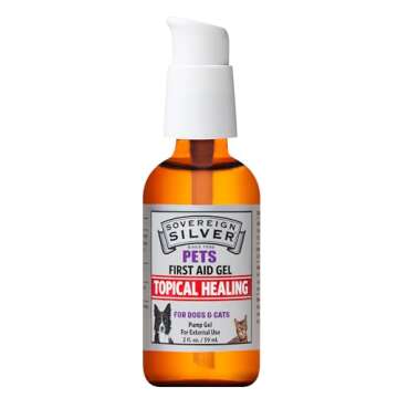 Sovereign Silver First Aid Gel for Pets - Topical Healing for Dogs and Cats, 2oz Pump Gel