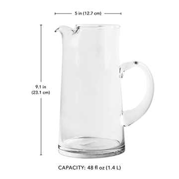 Elegant Glass Water Pitcher with Spout – Perfect for Entertaining