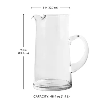 Elegant Glass Water Pitcher with Spout – Perfect for Entertaining