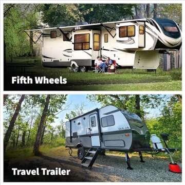 SnapPad SnapJack™ SJ (Pack of 4) | Two-Point Trailer Jack Stands Featuring 5.5" Metal Foot | Adds 61% Additional Surface Area, 3.79 lbs. Per Pad & 7.25" Total Width | Must-Have RV Accessories