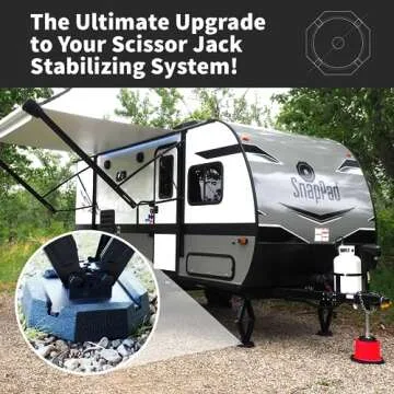 SnapPad SnapJack™ SJ (Pack of 4) | Two-Point Trailer Jack Stands Featuring 5.5" Metal Foot | Adds 61% Additional Surface Area, 3.79 lbs. Per Pad & 7.25" Total Width | Must-Have RV Accessories