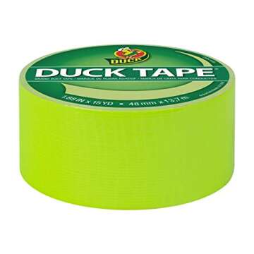 Duck Brand 285225 Duct Tape, Fluo rescent, 1.88 Inches x 15 Yards, Single Roll, Fluorescent Citrus