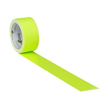 Duck Brand 285225 Duct Tape, Fluo rescent, 1.88 Inches x 15 Yards, Single Roll, Fluorescent Citrus