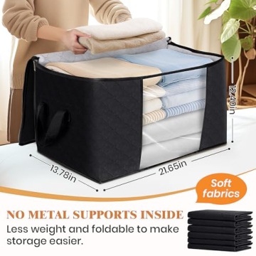 Fab Totes 6 Pack for Efficient Clothing Storage Solutions