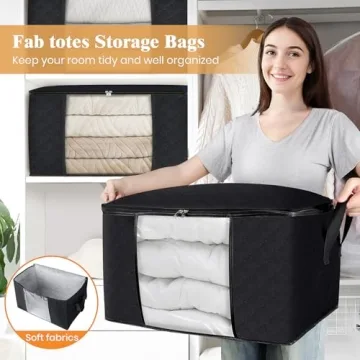 Fab Totes 6 Pack for Efficient Clothing Storage Solutions