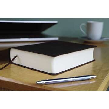 NIV, Journal the Word Bible (Perfect for Note-Taking), Leathersoft, Brown, Red Letter, Comfort Print: Reflect, Take Notes, or Create Art Next to Your Favorite Verses