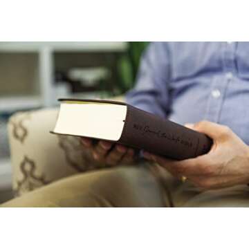 NIV, Journal the Word Bible (Perfect for Note-Taking), Leathersoft, Brown, Red Letter, Comfort Print: Reflect, Take Notes, or Create Art Next to Your Favorite Verses