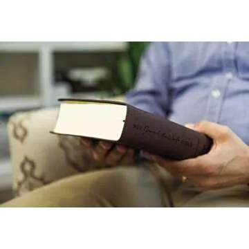 NIV, Journal the Word Bible (Perfect for Note-Taking), Leathersoft, Brown, Red Letter, Comfort Print: Reflect, Take Notes, or Create Art Next to Your Favorite Verses