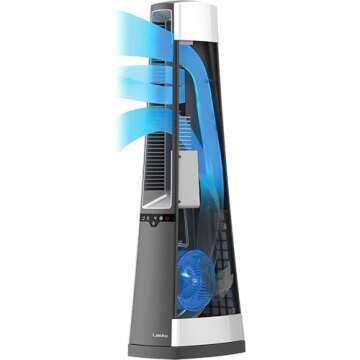 Lasko AC615 Bladeless Tower Fan for Home & Office