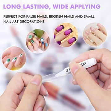 BTArtbox Nail Glue – Fast-Drying, 8 Pcs, Long-Lasting Adhesive
