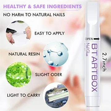 BTArtbox Nail Glue – Fast-Drying, 8 Pcs, Long-Lasting Adhesive