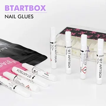 BTArtbox Nail Glue – Fast-Drying, 8 Pcs, Long-Lasting Adhesive