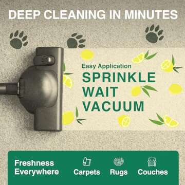 Good Natured Brand | Carpet Freshener & Deodorizer Powder | 31 oz Pet Odor Eliminator for Strong Odor & Pet Urine | Fresh Natural Lemon & Eucalyptus Scent | Biodegradable, Safe for Homes with Pets