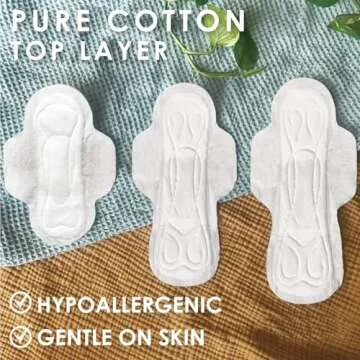 L. Ultra Thin Pads - 100% Pure Cotton, Regular Absorbency