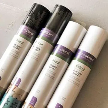 Cricut Everyday Iron-On Black and White Bundle Heat Transfer Vinyl to Create Custom Apparel T-Shirts Sayings Hoodies Pullover Sweatshirt Jerseys Long Sleeve Shirt with Personalized Logo Design Text