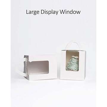 Qiqee 60pcs Cupcake Boxes - Easy Assembly & Quality Design