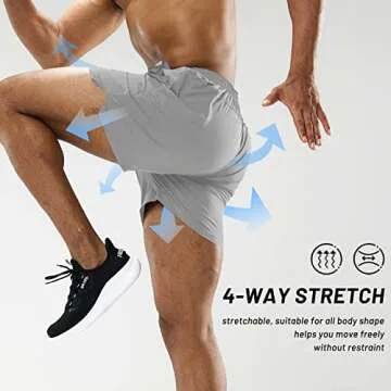 MIER Men's Lightweight 5 Inch Running Shorts with Pockets