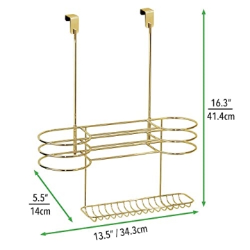 Gold Hair Tool Organizer – Stylish Bathroom Storage Solution