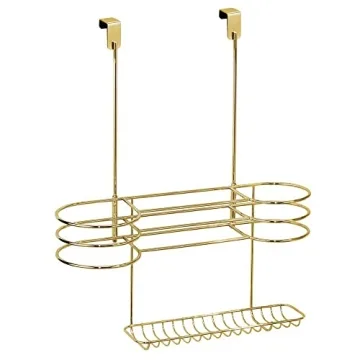 Gold Hair Tool Organizer – Stylish Bathroom Storage Solution