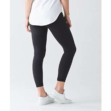 Lululemon High Times Pant Full On Luon 7/8 Yoga Pants (Black, 4)