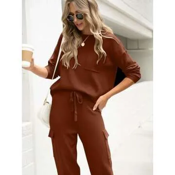 Caracilia Women's Chic Two Piece Sweater Set for Fall