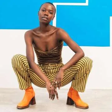 Meladyan Twist Front Striped Cutout Crop Tube Top