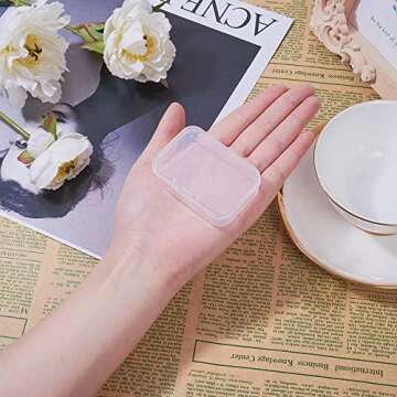 18 Pack Clear Plastic Bead Storage Cases for Crafts