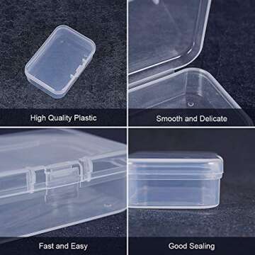 18 Pack Clear Plastic Bead Storage Cases for Crafts