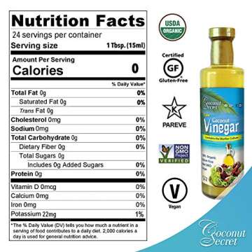 Coconut Secret Organic Raw Coconut Vinegar, 12 oz