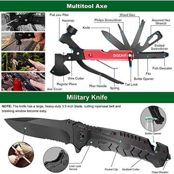 Gift for Father's Day Men Dad Husband,142 Pcs Survival Kit and First Aid Kit, Professional Emergency...