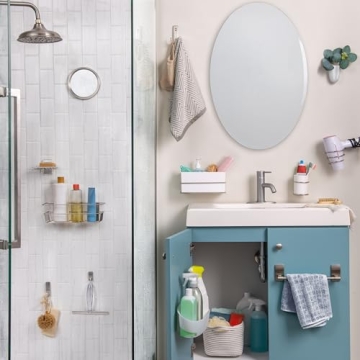 Command Double Bathroom Wall Hook for Easy Organization