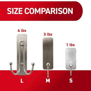 Command Large Double Bathroom Wall Hook, Damage Free Hanging Bath Hook with Adhesive Strip, Double Hook for Hanging Bath Towels, 1 Satin Nickel Colored Wall Hook and 1 Water-Resistant Command Strip