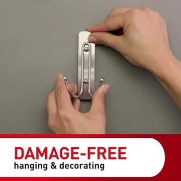 Command Double Bathroom Wall Hook for Easy Organization