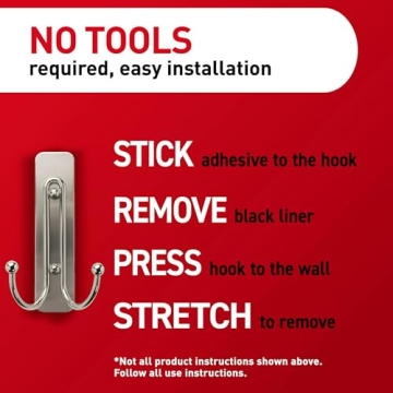 Command Double Bathroom Wall Hook for Easy Organization