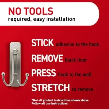 Command Double Bathroom Wall Hook for Easy Organization