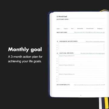 BestSelf Self Journal 13-Week Productivity Journal with Prompts, Undated Planner and Guided Journal for Women and Men, Coral