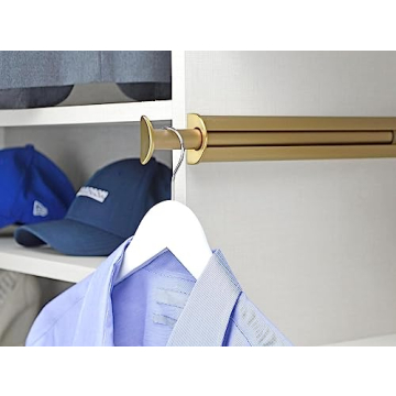 TAG Hardware Premium Pullout Closet Valet Rod in Gold