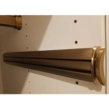 TAG Hardware Premium Pullout Closet Valet Rod in Gold