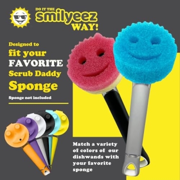 Smiling Sponge Handle by Smilyeez - Fun & Functional Cleaning