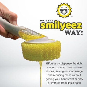 Smiling Sponge Handle by Smilyeez - Fun & Functional Cleaning