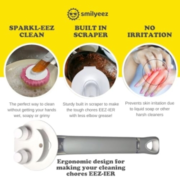 Smiling Sponge Handle by Smilyeez - Fun & Functional Cleaning