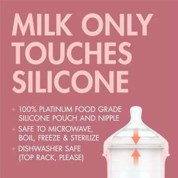 Boon Nursh Silicone Baby Bottles - Safe & Easy Feeding