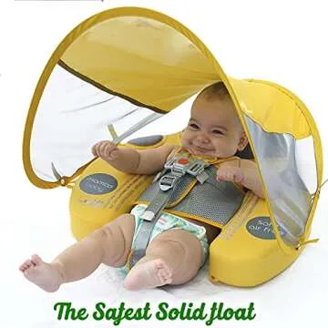 Preself Upgraded Baby Float Non-Inflatable Mambobaby Swim Ring, Infant Soft Solid Swimming Trainer, ...