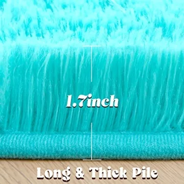 Junovo Round Soft Rug 4x4 Ft for Kids' Decor