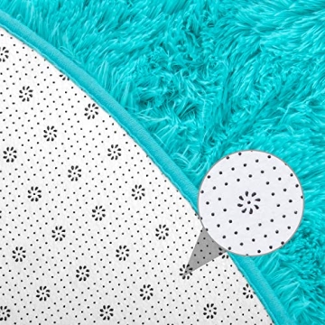 Junovo Round Soft Rug 4x4 Ft for Kids' Decor